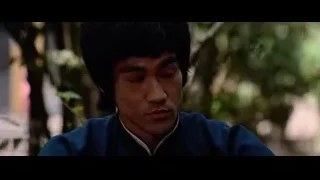 man in dark jacket with serious expression outdoors — Bruce Lee: Enter The Dragon