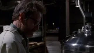man examining large stainless steel tank — Breaking Bad