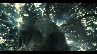 T-Rex dinosaur roaring in a forest — Jurassic World