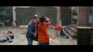man bending over in distress — The Karate Kid