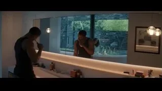 Man shaving in bathroom mirror — Creed 3