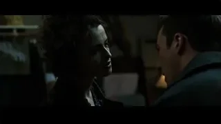 man and woman conversing in dimly lit room — Fight Club