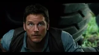 man's serious face in outdoor setting — Jurassic World