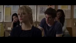 Young man and woman in classroom — The Amazing Spider Man