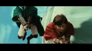 Harry and Ron flying with wand — Harry Potter and the Philosophers Stone