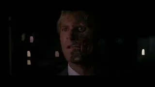 Bloody man's face with wide eyes — Batman: The Dark Knight