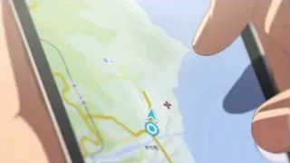 Hand holding smartphone displaying map — Your Name