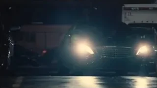 black Mercedes-Benz parked at night — Succession