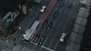 Aerial view of busy city intersection — Succession