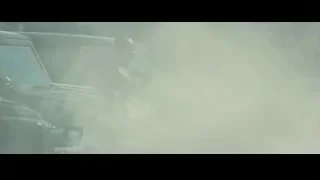 futuristic spaceship flying through smoke — Furious Seven