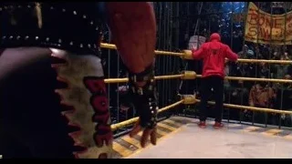 Wrestler with banner in wrestling ring — Spider Man