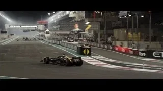 Formula One race at night with crowd — F1