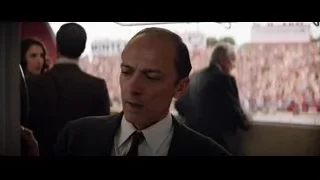Elderly man in car watching race crowd — Ford v Ferrari
