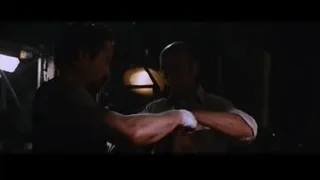 two men in physical altercation — Iron Man