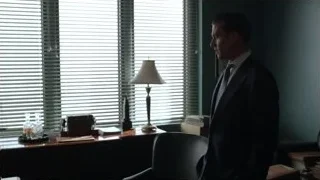 two men in suits conversing in office — Suits