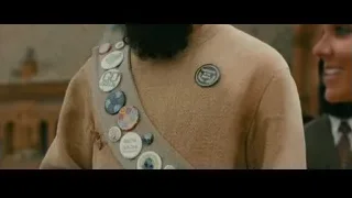 Man's back with badges on jacket — The Dictator