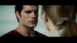 Man in superhero costume with cape — Superman: Man of Steel