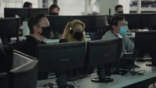 people wearing masks working in office — Elon Musk: Return to Space