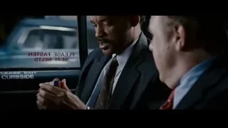 two men in suits on bus with Rubik's cube — The Persuit of Happyness