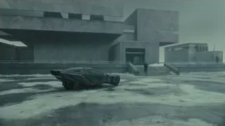 futuristic car parked in snowy environment — Blade Runner 2049