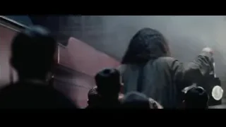 people gathered around smoky red train — Harry Potter and the Philosophers Stone