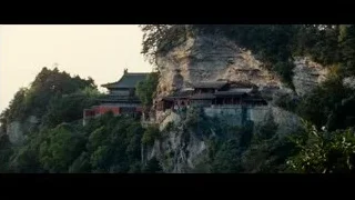 Chinese temple perched on cliffside — The Karate Kid