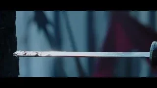 close-up of sword with black handle — Gladiator
