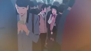 young people in crowded room — Your Name