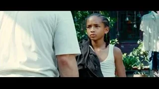 sad young girl in front of man — The Karate Kid