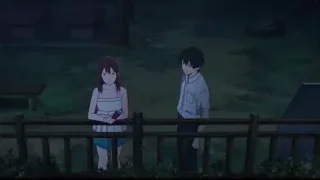 young couple on wooden bridge at night — I Want To Eat Your Pancreas