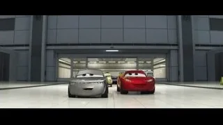Lightning McQueen and Mater in large garage — Cars 3