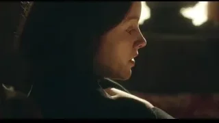 Young woman's face in deep thought — Peaky Blinders