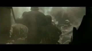 soldiers firing rifles in trench — Hacksaw Ridge