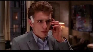 Young man in suit talking on phone with bandage — Spider Man
