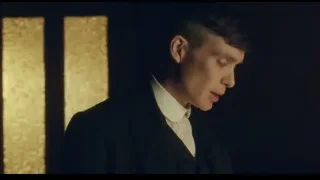 Young man in suit in dark room — Peaky Blinders