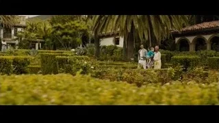 People walking through beautiful garden with fountain — Furious Seven