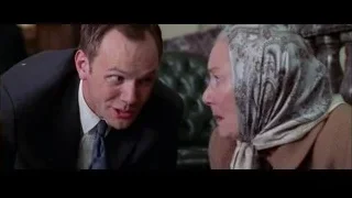 man and elderly woman on couch — Spider Man 2