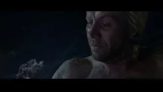 close-up of bloody bearded man's face — The Amazing Spider Man