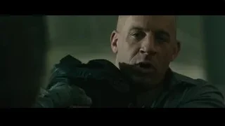 bald man's face with serious expression — Furious Seven