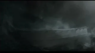large wave crashing on stormy shore — Life of Pi