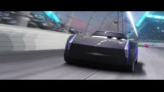 black sports car racing on track — Cars 3