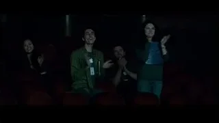 people clapping in a movie theater — Steve Jobs