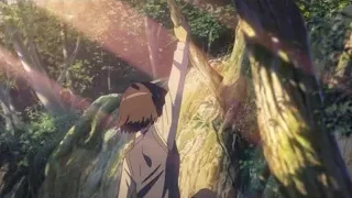 young person reaching up in forest — Your Name