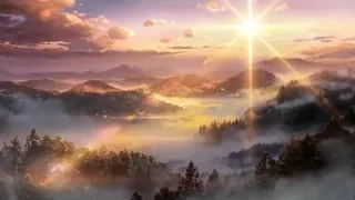 mountain range at sunrise — Your Name