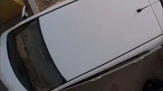 white car parked on street with boxes — Breaking Bad