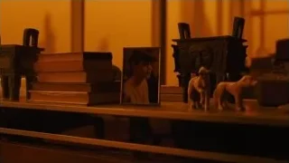 hand reaching for picture frame on shelf — Blade Runner 2049