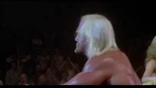 Shirtless blonde man in wrestling ring — Rocky III