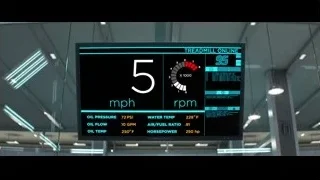 digital screens displaying car speedometer readings — Cars 3