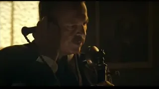 Elderly man in suit talking on telephone — Peaky Blinders