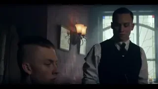 Young man in dark room, eyes closed — Peaky Blinders